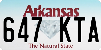 AR license plate 647KTA