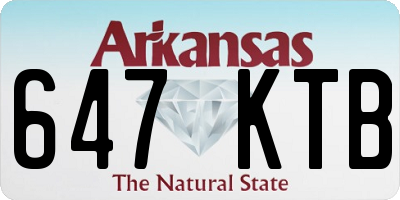 AR license plate 647KTB