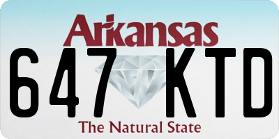 AR license plate 647KTD
