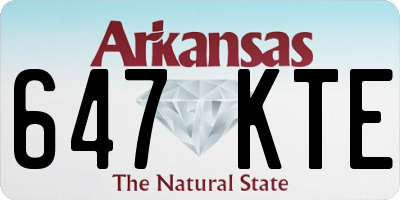 AR license plate 647KTE