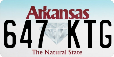 AR license plate 647KTG