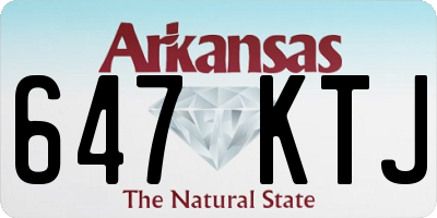 AR license plate 647KTJ