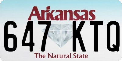 AR license plate 647KTQ