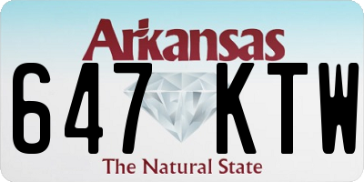 AR license plate 647KTW