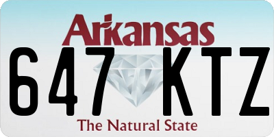 AR license plate 647KTZ