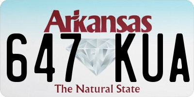 AR license plate 647KUA