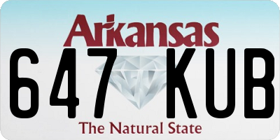 AR license plate 647KUB