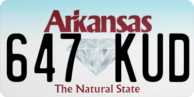 AR license plate 647KUD