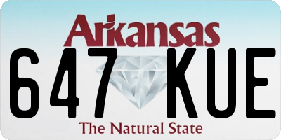 AR license plate 647KUE