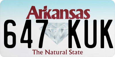 AR license plate 647KUK