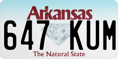AR license plate 647KUM