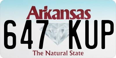 AR license plate 647KUP
