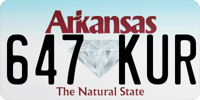 AR license plate 647KUR