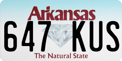 AR license plate 647KUS