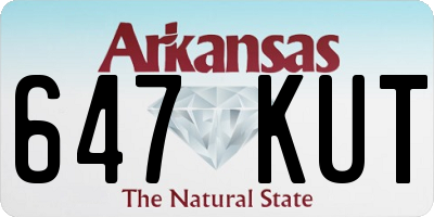 AR license plate 647KUT