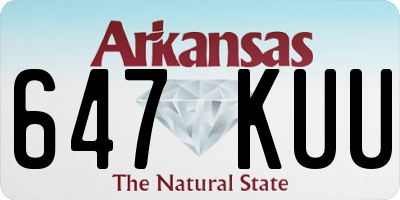 AR license plate 647KUU