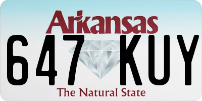 AR license plate 647KUY