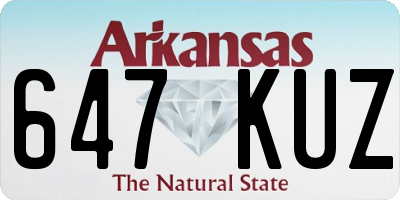 AR license plate 647KUZ