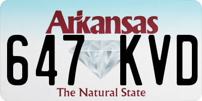 AR license plate 647KVD