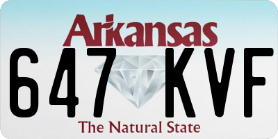 AR license plate 647KVF
