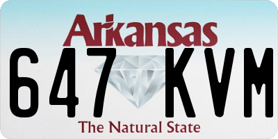 AR license plate 647KVM