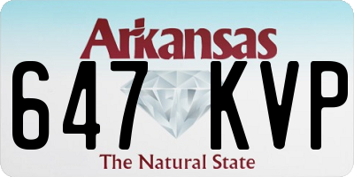AR license plate 647KVP