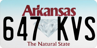 AR license plate 647KVS