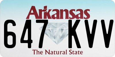 AR license plate 647KVV