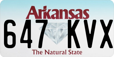 AR license plate 647KVX