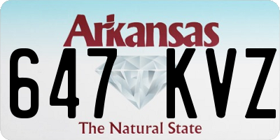 AR license plate 647KVZ