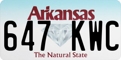 AR license plate 647KWC