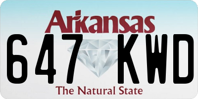 AR license plate 647KWD