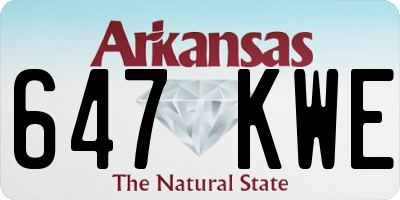 AR license plate 647KWE