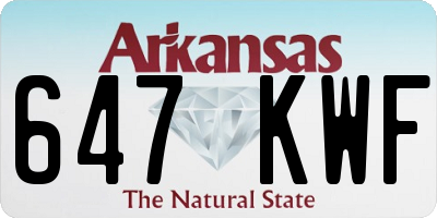 AR license plate 647KWF