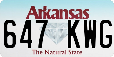 AR license plate 647KWG