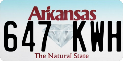 AR license plate 647KWH