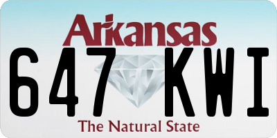 AR license plate 647KWI