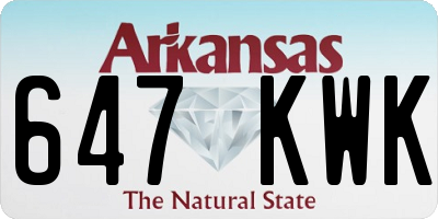 AR license plate 647KWK