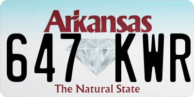 AR license plate 647KWR