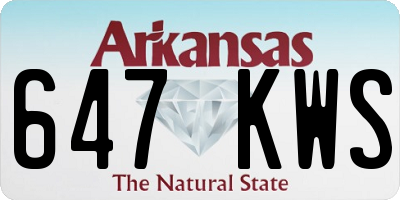 AR license plate 647KWS