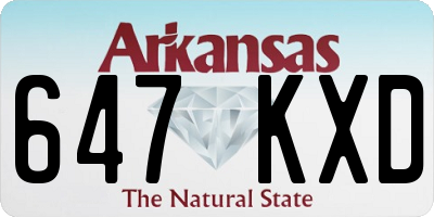 AR license plate 647KXD