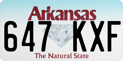 AR license plate 647KXF
