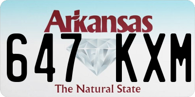 AR license plate 647KXM
