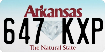 AR license plate 647KXP