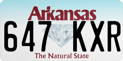 AR license plate 647KXR