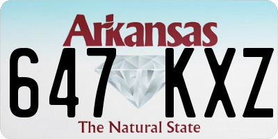 AR license plate 647KXZ