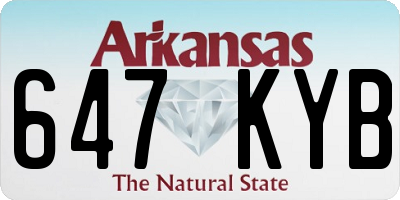 AR license plate 647KYB