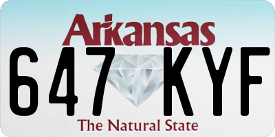 AR license plate 647KYF