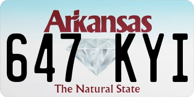 AR license plate 647KYI