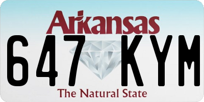 AR license plate 647KYM